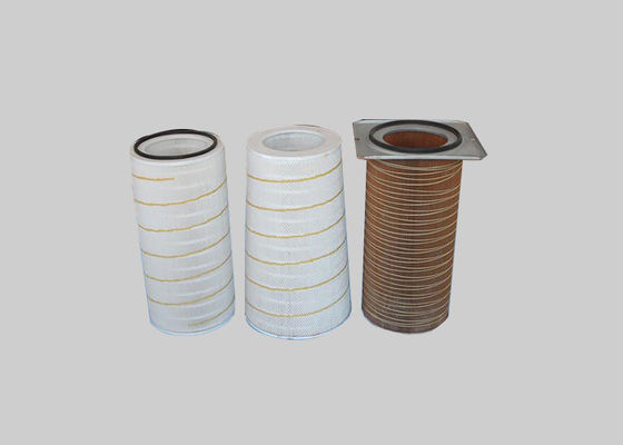 Élément filtrant de cartouche de fibre de verre de filtre en métal F9